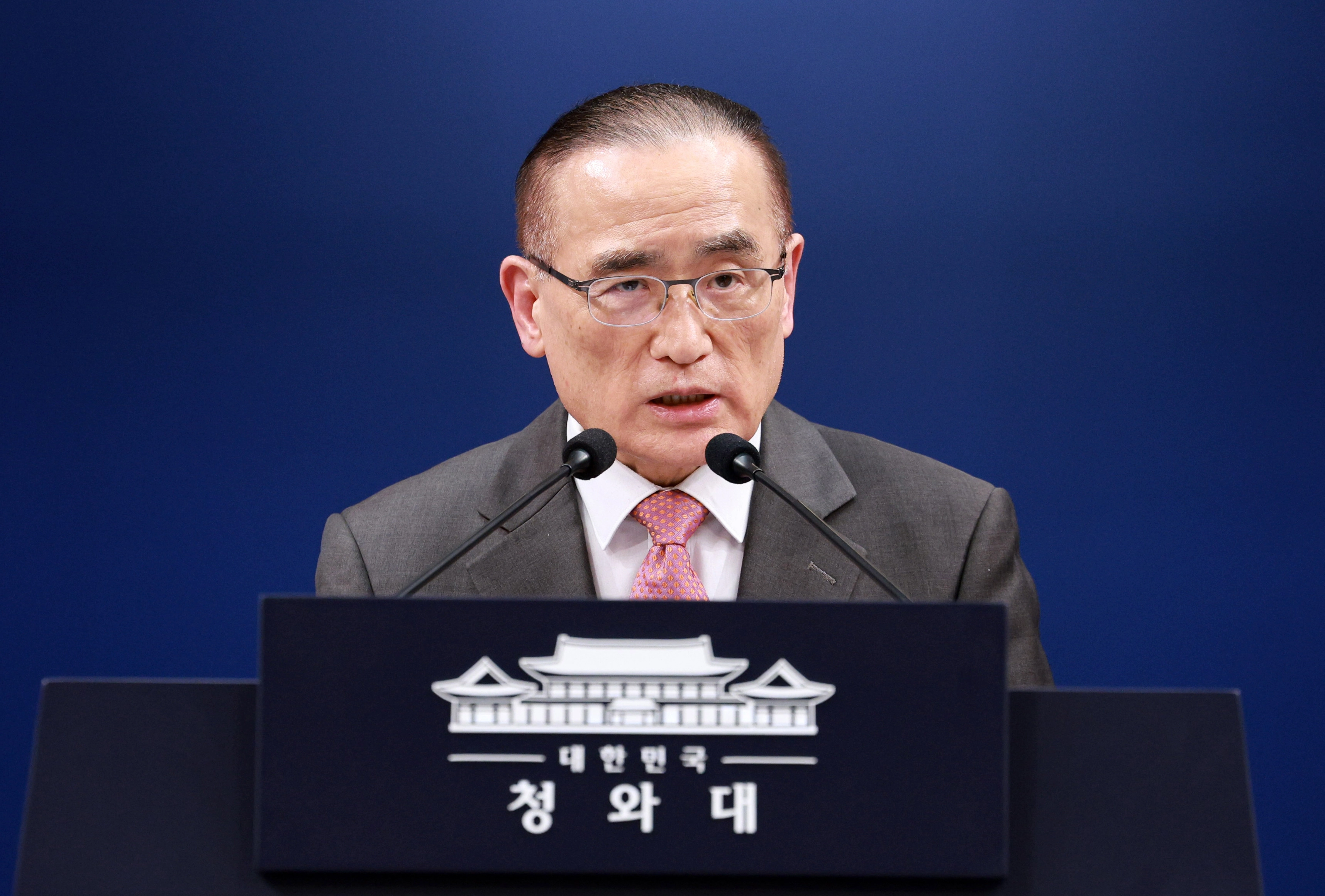 위성락 국가안보실장, 기자간담회  위성락 국가안보실장이 11일 청와대 춘추관에서 열린 기자간담회에서 발언하고 있다. 
연합뉴스