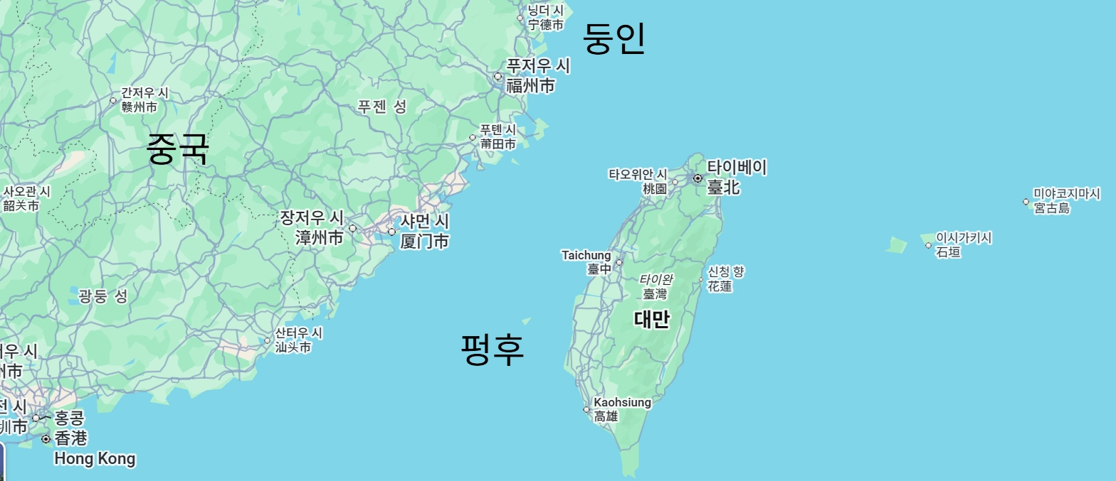 대만 인근 지도