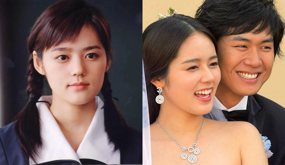 영화 ‘말죽거리 잔혹사’(왼쪽)와 한가인·연정훈의 결혼식 사진.
사진=영화 스틸컷, 연합뉴스