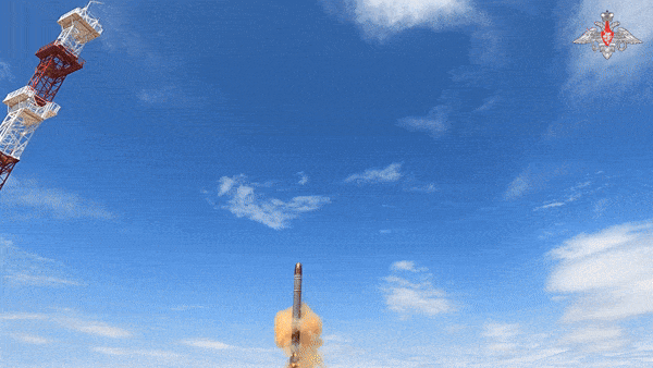 러시아 국방부에 따르면 전략미사일부대는 12일(현지시간) 최신 액체연료 ICBM 사르마트 시험 발사에 성공했다. 2026.5.12 러시아 국방부