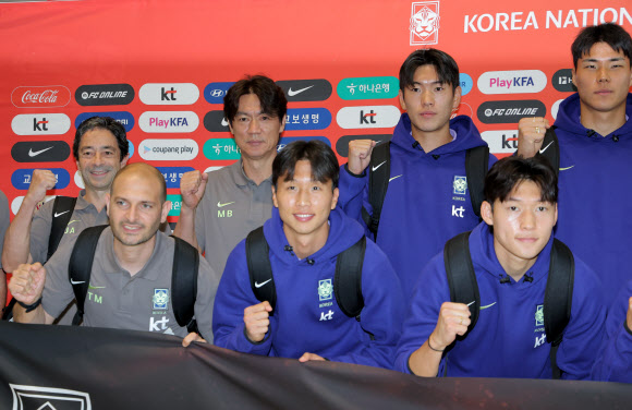 북중미 월드컵 선전 다짐하는 축구 국가대표팀