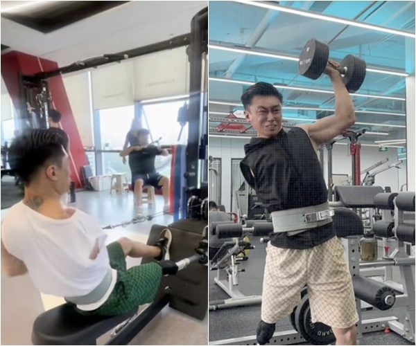 중국에서 한쪽 팔과 한쪽 다리를 잃은 남성이 보디빌딩 대회에 출전해 많은 이들에게 감동을 주고 있다. SNS 캡처