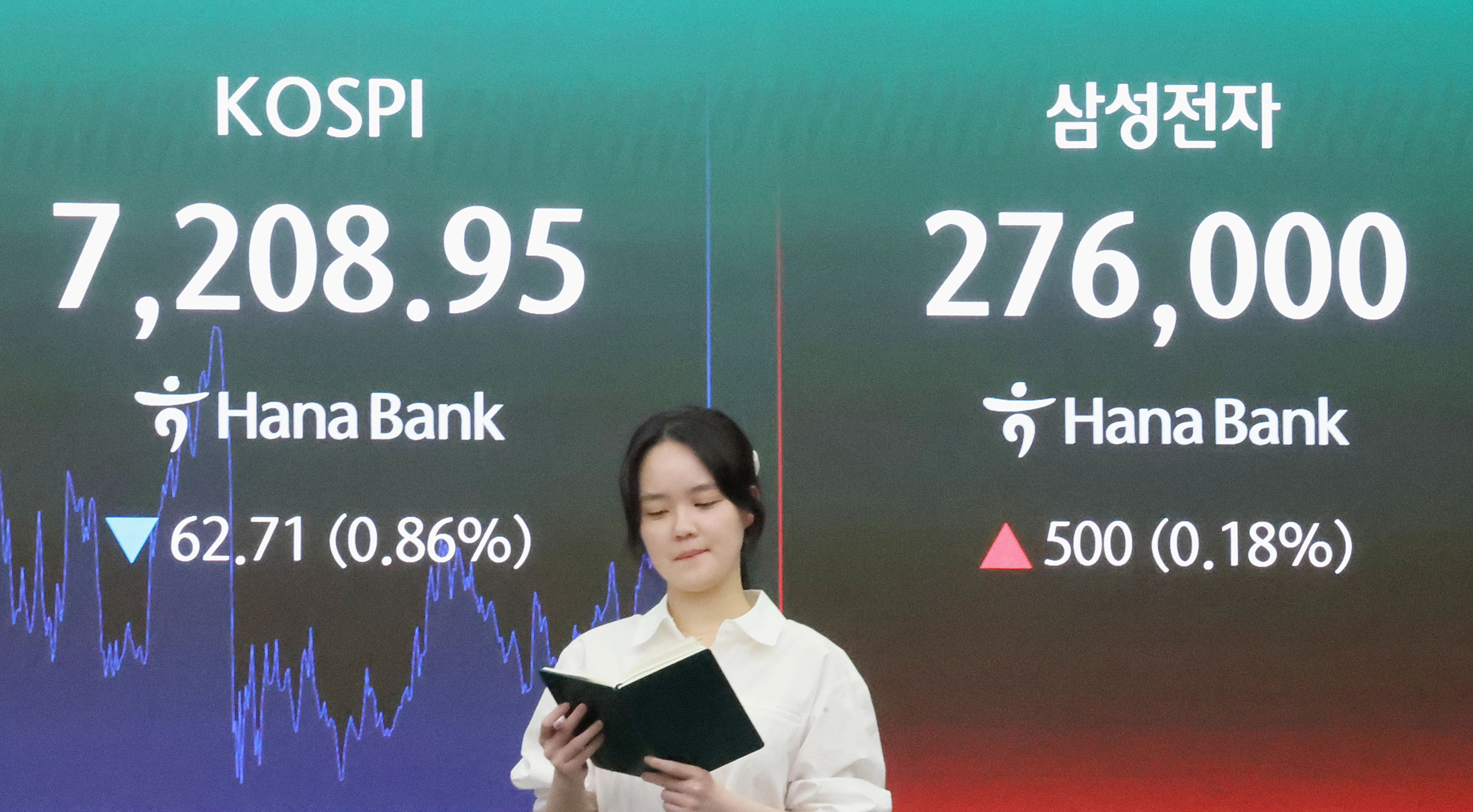 20일 경기 수원시 장안구 경기고용노동청에서 열린 삼성전자 임금협상을 마친 후 여명구 삼성전자 DS(디바이스솔루션·반도체 사업 담당) 피플팀장과 최승호 삼성그룹 초기업노동조합 삼성전자지부 위원장이 잠정 합의안에 서명한 후 파이팅을 외치고 있다. 공동취재. 2026.5.20.