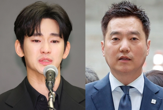 배우 김수현, 김세의 가로세로연구소 대표. 연합뉴스, 뉴스1