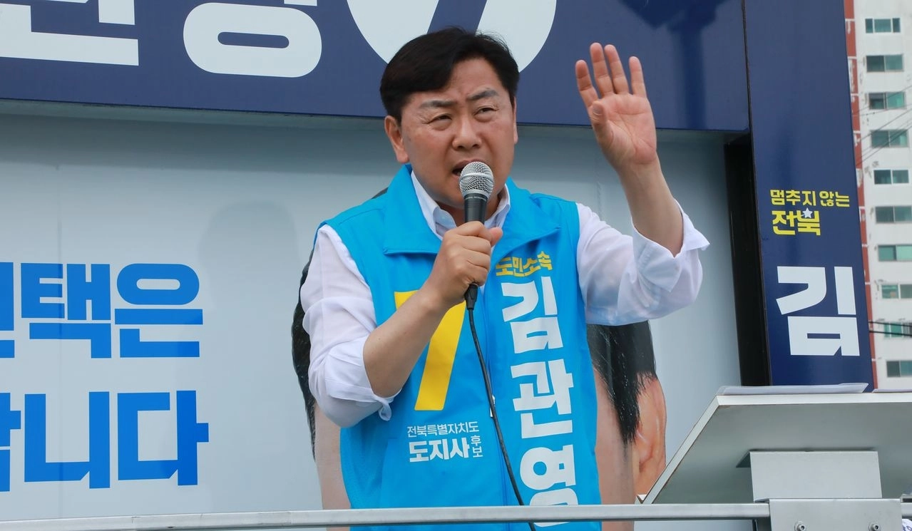 무소속 김관영 전북지사 후보. 뉴시스  