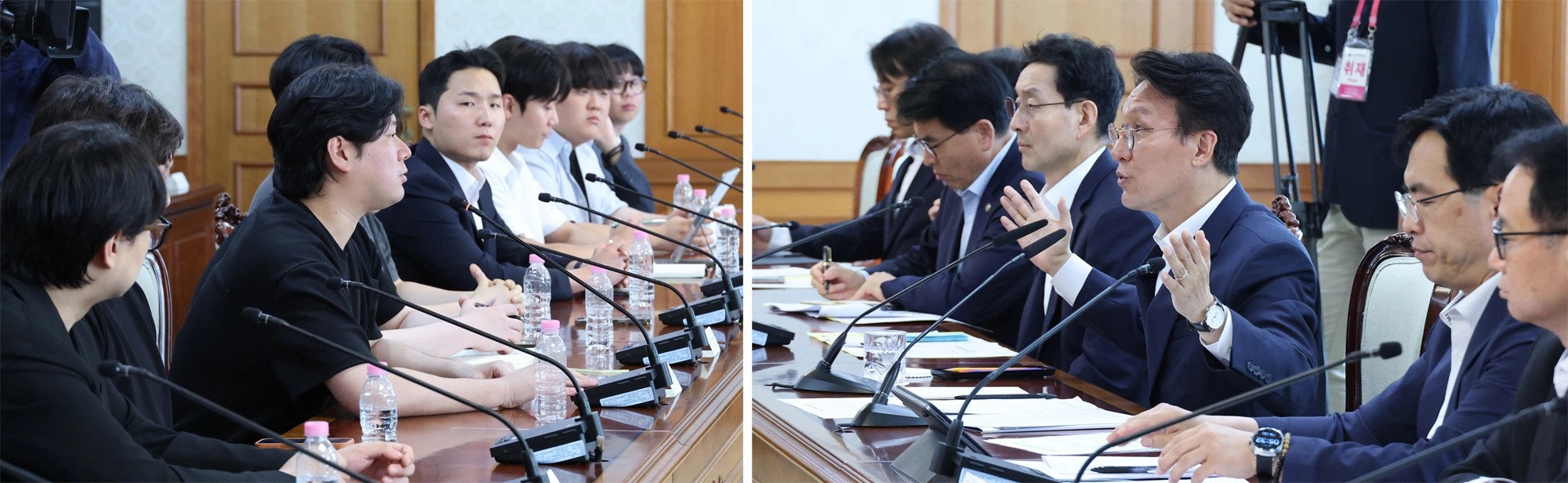 발언하는 김민석 국무총리  김민석 국무총리가 7일 서울 종로구 정부서울청사에서 열린 지방선거 관리 관련 대학생과의 간담회에서 전현직총학생회연합 등참석자들의 질문에 답하고 있다. 2026.6.7 연합뉴스
