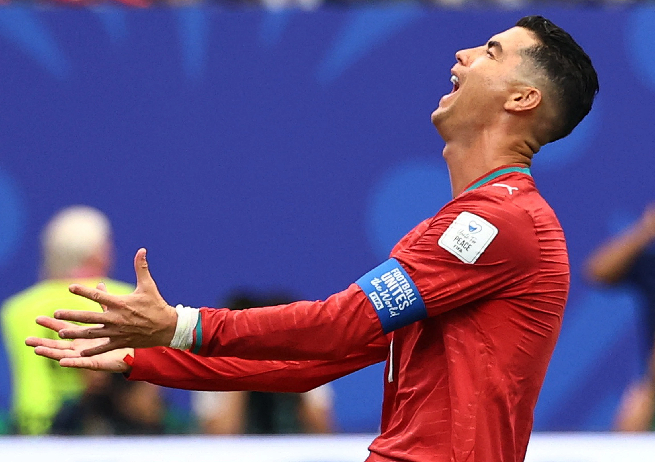 18일 미국 휴스턴스타디움에서 열린 2026년 북중미월드컵 K조 포르투갈과 콩고와의 1차전에서 크리스티아누 호날두의 모습. 2026.06.18 로이터 연합뉴스