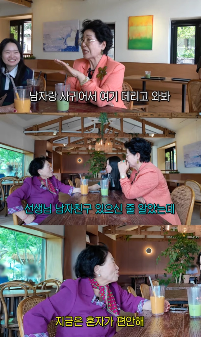 배우 선우용여와 전원주. 유튜브 채널 ‘순풍 선우용여’ 캡처