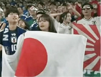 일본과 튀니지의 월드컵 조별리그 경기 중계 화면. 서경덕 교수 제공