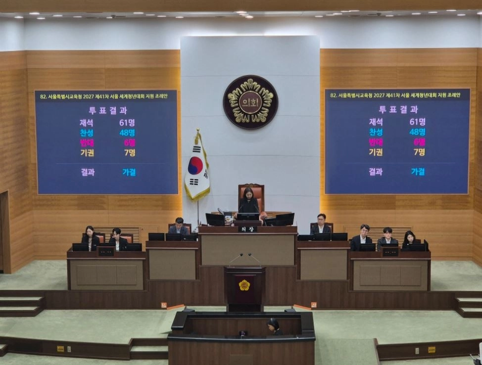 최종 가결 당시 모습. 서울시의회 제공