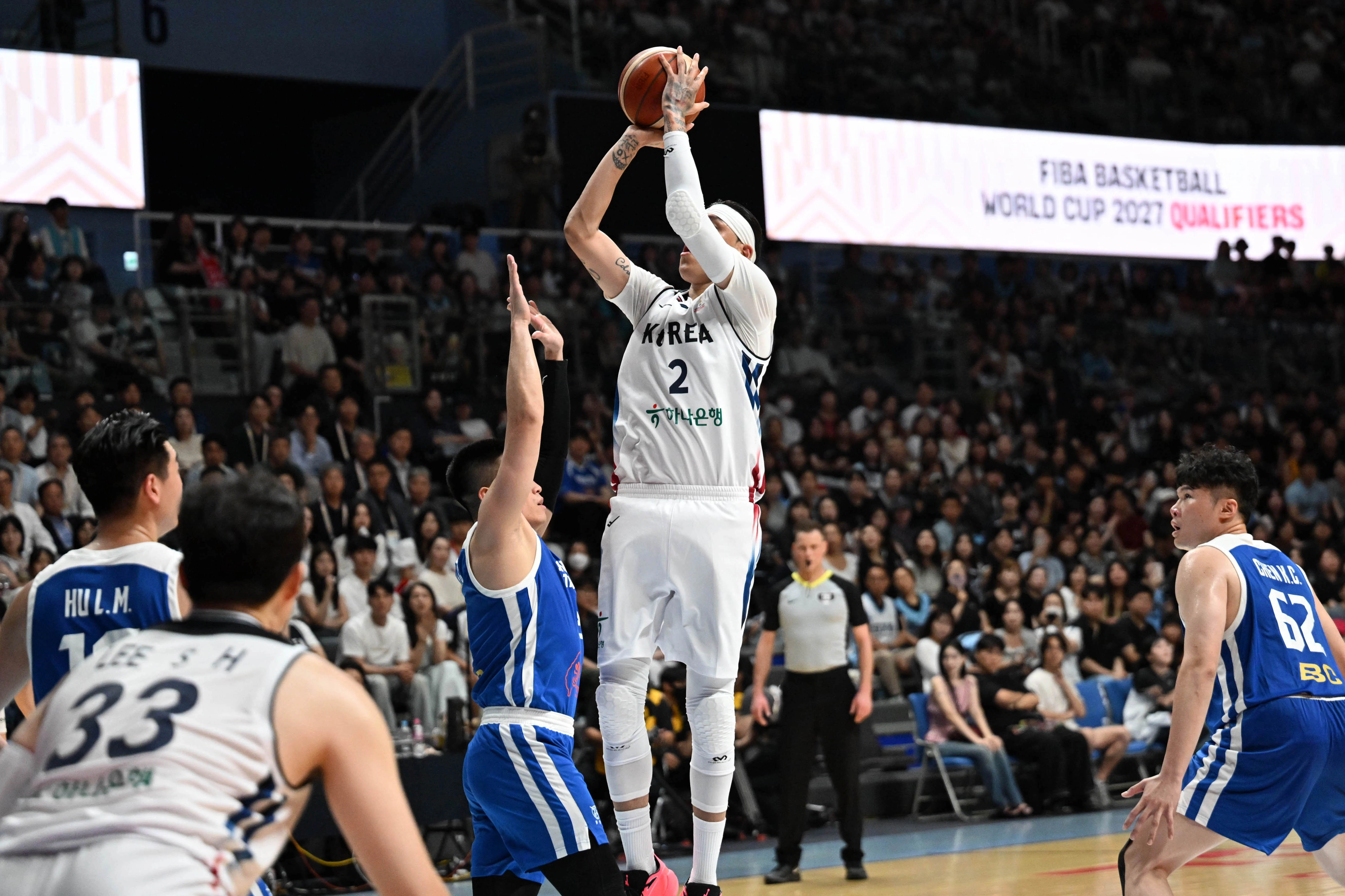 대한민국 농구 대표팀이 3일 경기도 고양시 고양소노아레나에서 열린 2027 FIBA 월드컵 아시아 예선 1라운드 B조 윈도우3 대한민국과 대만의 경기에서 경기를 펼치고 있다. 2026.7.3 홍윤기 기자