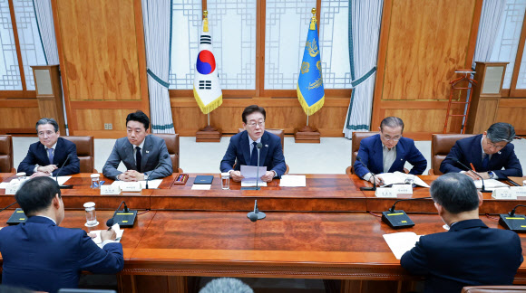 메가프로젝트 민관합동 점검회의, 발언하는 이재명 대통령