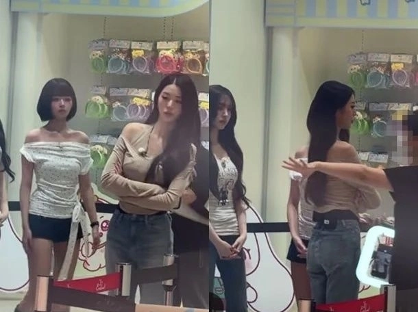 그룹 아이브의 장원영이 공항 태도 논란에 이어 놀이동산에서 팔짱 낀 모습이 도마 위에 올랐다. 온라인 커뮤니티