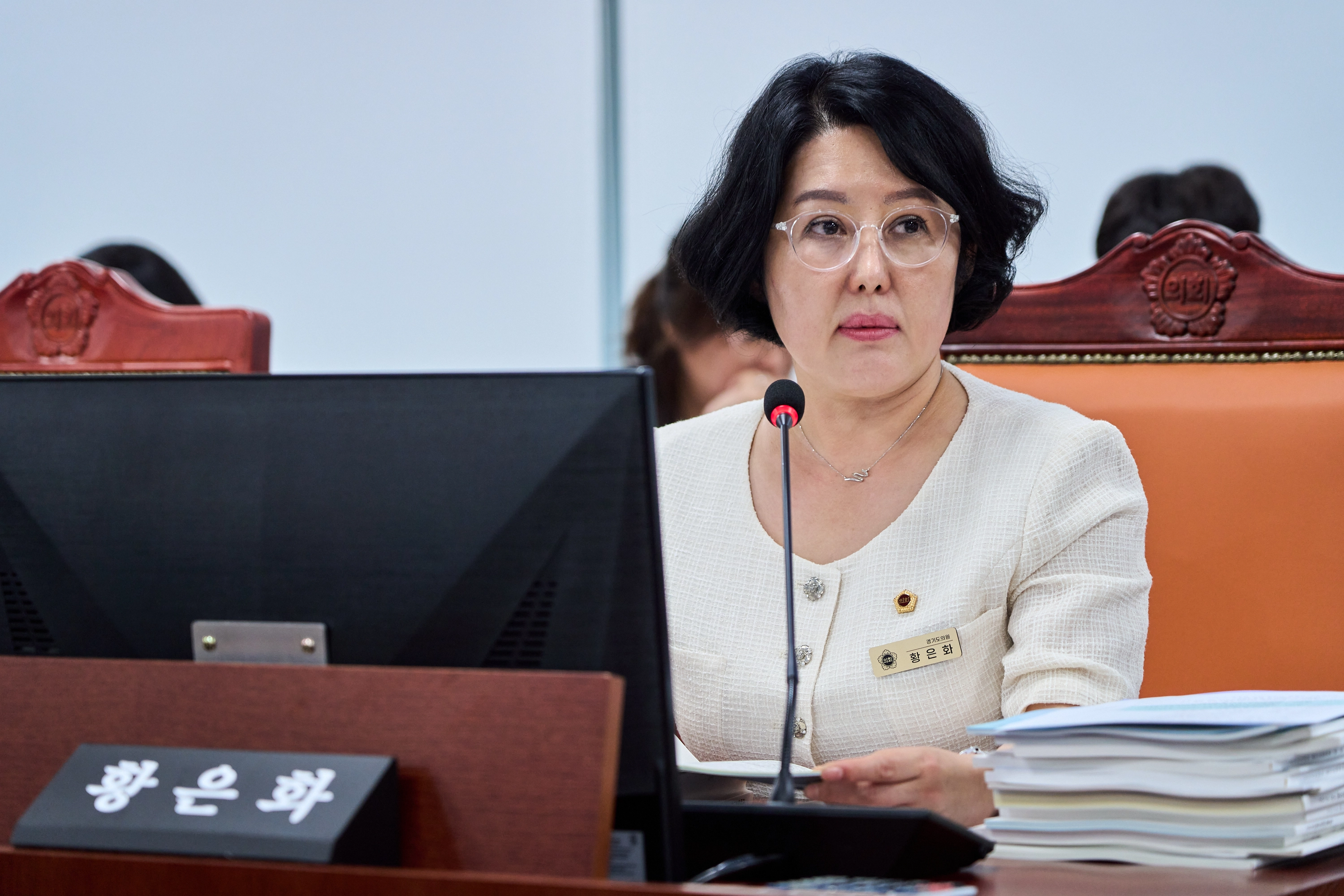 ▲20일 경기도의회 문화체육관광위원회 업무보고에서 황은화 의원이 질의를 진행하고 있다. (사진=경기도의회)