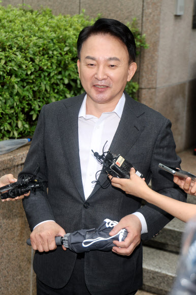 특검 조사 출석하며 입장 밝히는 원희룡 전 장관