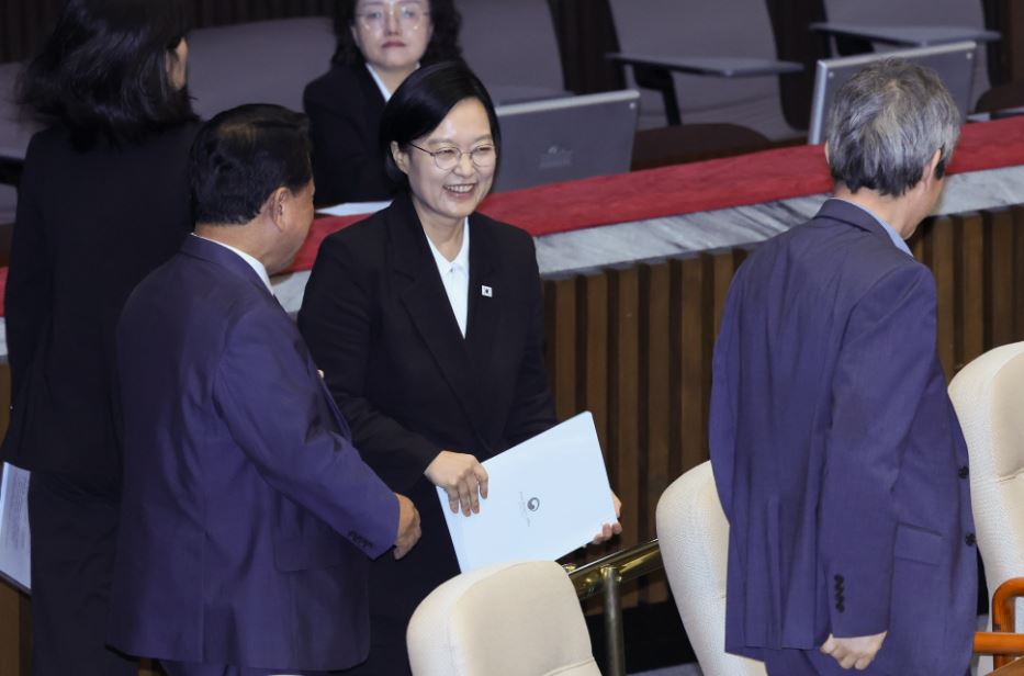 국회 찾은 한성숙 국무총리