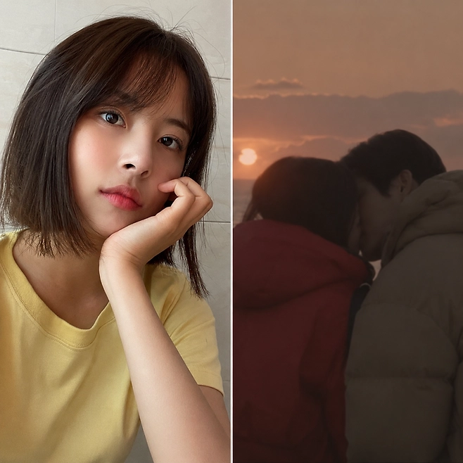 민도희 인스타그램, ‘응답하라’ 키스신 화면 캡처