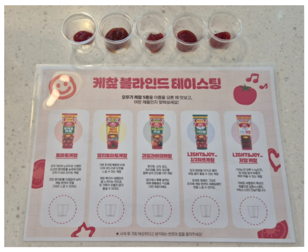 6일 서울 논현동 오키친 스튜디오에서 진행된 ‘오뚜기 케챂 블라인드 테이스팅’. 김현이 기자