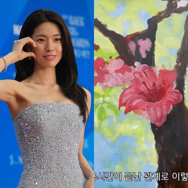 배우 하영과 그의 그림. 연합뉴스, KBS2 ‘신상출시 편스토랑’ 캡처.