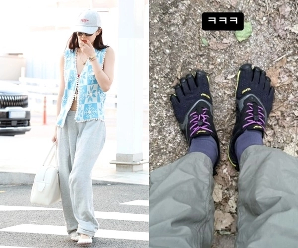 제니, 이효리 발가락 신발. 뉴스1, 인스타그램