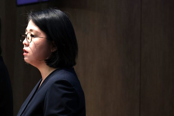 용혜인 성평등가족부 장관 후보자가 10일 국회 소통관에서 입장 발표 기자회견을 하고 있다. 2026.9.10 연합뉴스
