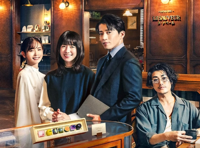 나카무라 유리(맨 왼쪽)가 출연한 넷플릭스 드라마 ‘로맨틱 어나니머스’ 포스터