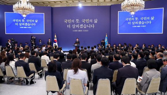 이재명 대통령이 18일 청와대 영빈관에서 기자회견을 하고 있다. 2026.9.18 연합뉴스