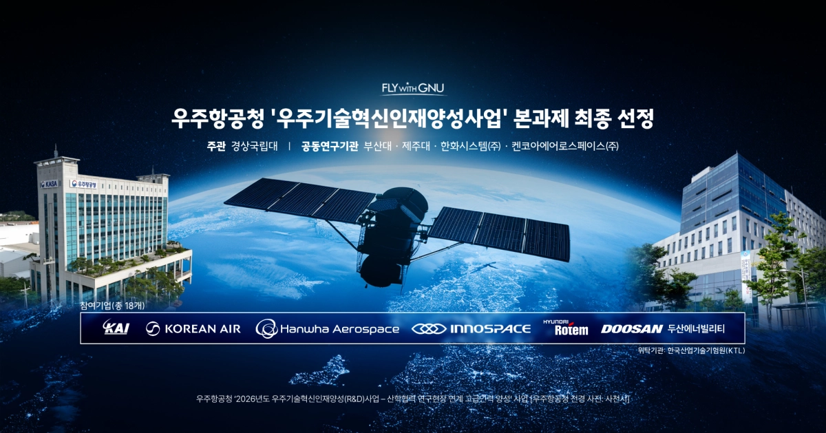 경상국립대, 우주항공 전문인력 키운다...55억 규모 사업 선정 - 뉴스 썸네일 이미지