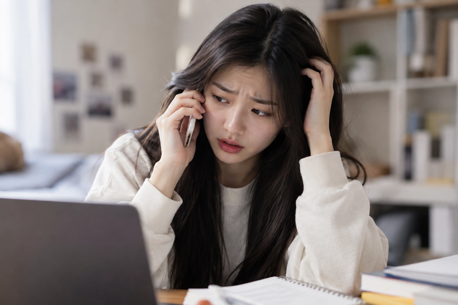 중국의 한 명문대가 학생들에게 낯선 사람과 직접 통화하고 인터뷰하도록 하는 수업을 운영해 화제다. 기사 이해를 돕기 위한 AI 생성 이미지