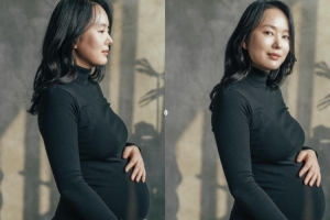 ‘한의사♥’ 윤진서, 아름다운 만삭 D라인 공개