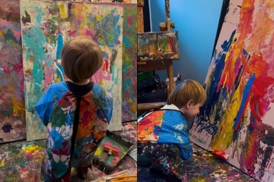 독일의 ‘2살 천재 예술가’ 화제…작품 최고가 960만원