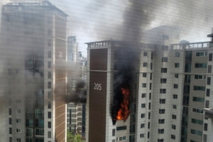 ‘치솟는 검은 연기’ 역삼동 아파트 화재