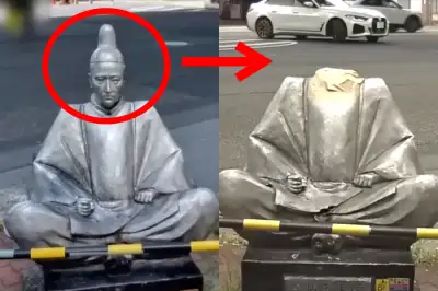thumbnail - 목 잘린 도요토미 히데요시 동상… 용의자 잡고보니 만취 日경찰