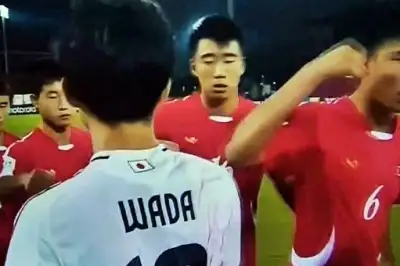 thumbnail - 北대표팀, 日선수들에 ‘핵주먹’ 날렸다…“또 깡패축구” 비난 (영상) [포착]