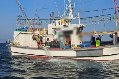 thumbnail - 가파도 해상서 선박 좌초…승선원 3명 전원 구조