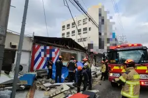 thumbnail - 강풍에 간판 붕괴…경기서 <br>20대 사망·4명 다쳐