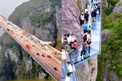 thumbnail - “세계에서 가장 위험한 설악산 유리 다리”…400만명이 속았다