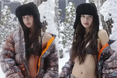 thumbnail - “눈 내리는데 비키니?”…리사, 패딩만 걸친 ‘상상 초월 패션’