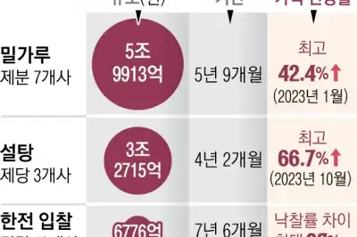 thumbnail - 추징 요건 갖춘 밀가루·설탕 담합…환수액 복잡한 셈법 ‘걸림돌’