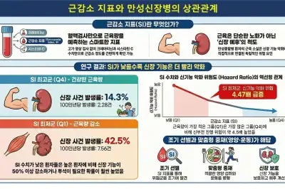 thumbnail - 근육 줄면 신장도 무너진다…신장 기능 악화 위험 4.5배