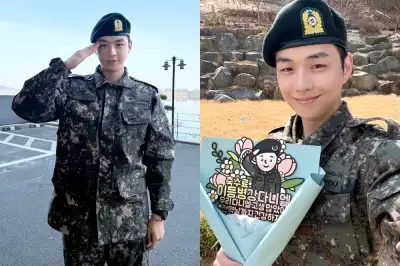 thumbnail - 강다니엘, 군복 입고 경례…“훈련병 수료식 완료”