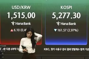 thumbnail - ‘환율 1536원’ 충격에 코스피 4.26%↓…5000선도 위태