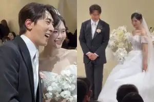 thumbnail - ‘장기연애’ 김원훈·엄지윤, 깜짝 결혼식…속속 공개된 현장 사진