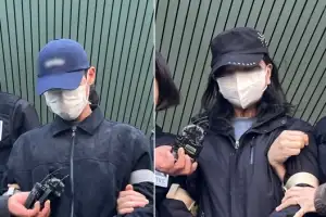 thumbnail - ‘캐리어 시신’ 사위·딸 법원 출석