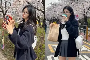 thumbnail - 서현, 만개한 벚꽃 사이 ‘대학생 같은 풋풋함’