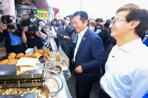 thumbnail - 정청래, 부산서 전재수 지원사격