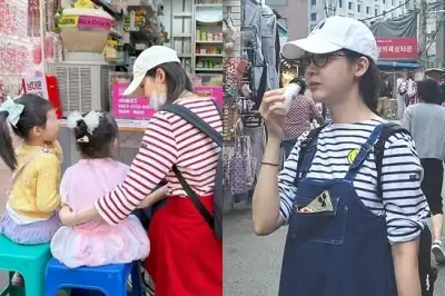 thumbnail - “못 알아 볼듯”…전 걸그룹 멤버, 아이 둘 데리고 ‘시장 먹방’