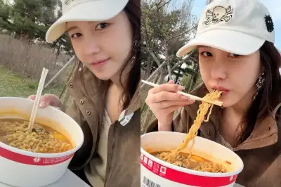 thumbnail - 이지아, 슬림 몸매에 ‘한강 라면’ 반전 먹방 공개
