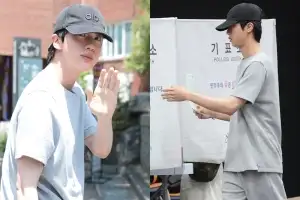 BTS 진, 월트투어 중 귀국해 ‘소중한 한 표 행사’ 포착