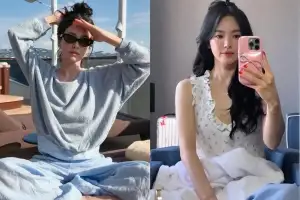 thumbnail - 송혜교, 똥머리에 편안한 홈웨어…“여배우 포스는 못 숨겼네”